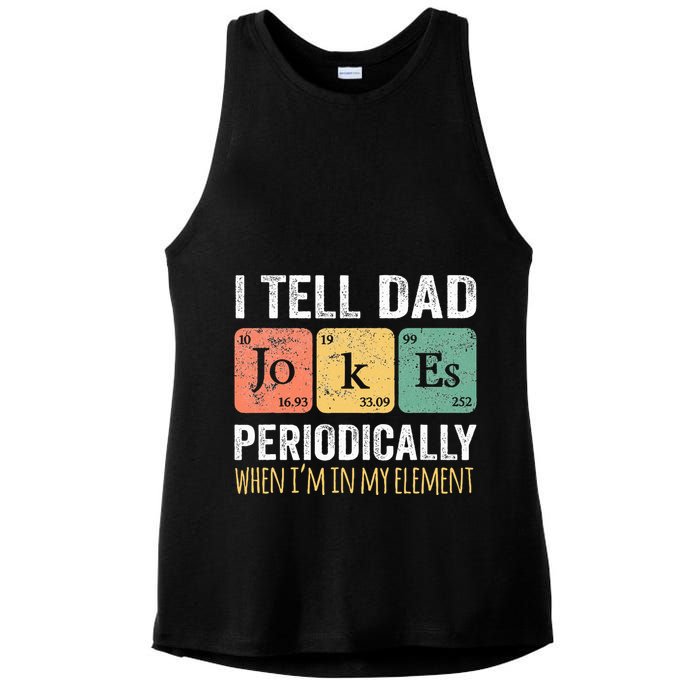 Dad Jokes Periodically Element Ladies PosiCharge Tri-Blend Wicking Tank