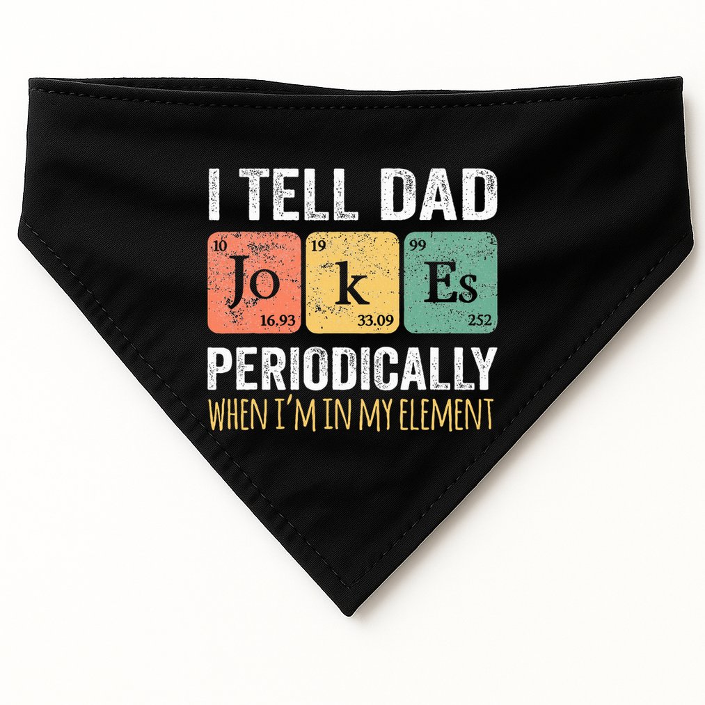 Dad Jokes Periodically Element USA-Made Doggie Bandana