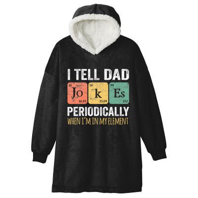 Dad Jokes Periodically Element Hooded Wearable Blanket