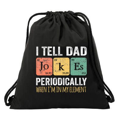Dad Jokes Periodically Element Drawstring Bag