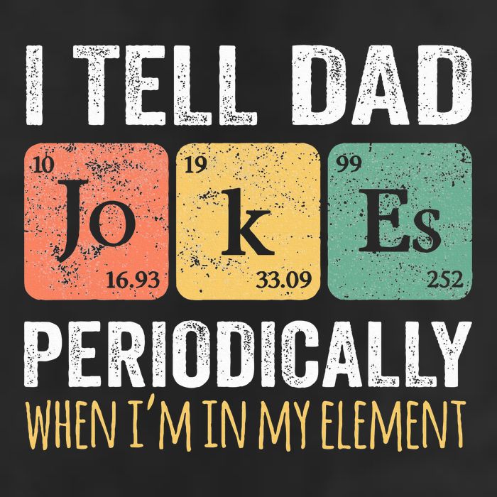 Dad Jokes Periodically Element Crop Fleece Hoodie
