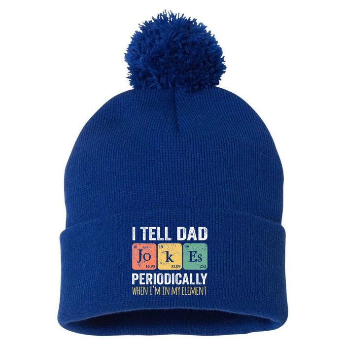 Dad Jokes Periodically Element Pom Pom 12in Knit Beanie