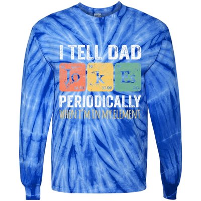 Dad Jokes Periodically Element Tie-Dye Long Sleeve Shirt