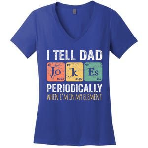 Dad Jokes Periodically Element Women's V-Neck T-Shirt