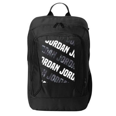 Diagonal Jordan Pattern Design Gift Grey Camouflage Print City Backpack