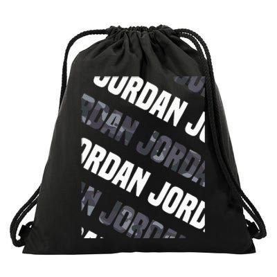 Diagonal Jordan Pattern Design Gift Grey Camouflage Print Drawstring Bag