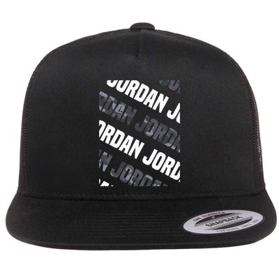 Diagonal Jordan Pattern Design Gift Grey Camouflage Print Flat Bill Trucker Hat