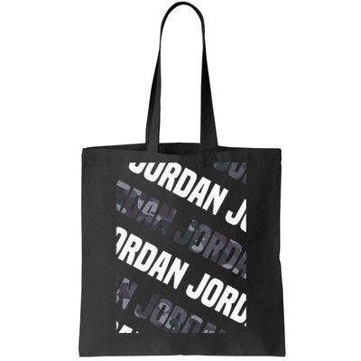 Diagonal Jordan Pattern Design Gift Grey Camouflage Print Tote Bag