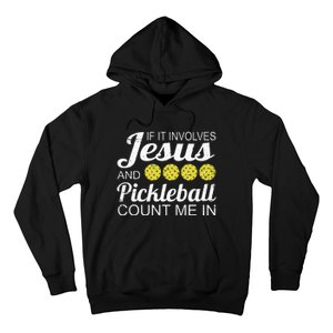 Distressed Jesus Pickleball Player Worship Church Graphic Hoodie