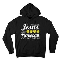 Distressed Jesus Pickleball Player Worship Church Graphic Hoodie