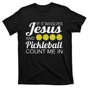 Distressed Jesus Pickleball Player Worship Church Graphic T-Shirt