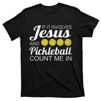 Distressed Jesus Pickleball Player Worship Church Graphic T-Shirt