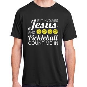 Distressed Jesus Pickleball Player Worship Church Graphic Adult ChromaSoft Performance T-Shirt