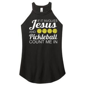 Distressed Jesus Pickleball Player Worship Church Graphic Women's Perfect Tri Rocker Tank