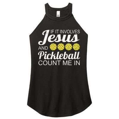 Distressed Jesus Pickleball Player Worship Church Graphic Women's Perfect Tri Rocker Tank