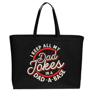 Dad Jokes Programmer Dad Nerdy Father Database Geeky Cotton Canvas Jumbo Tote