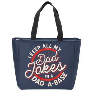 Dad Jokes Programmer Dad Nerdy Father Database Geeky Zip Tote Bag