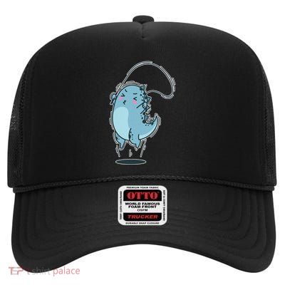 Dino Jumping Rope High Crown Mesh Back Trucker Hat