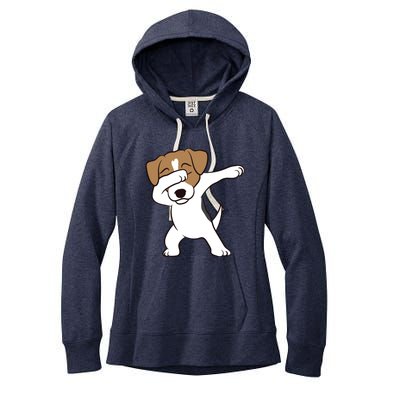 Dabbing Jack Russell Terrier Dog Dabbing Jack Russell Women's Fleece Hoodie