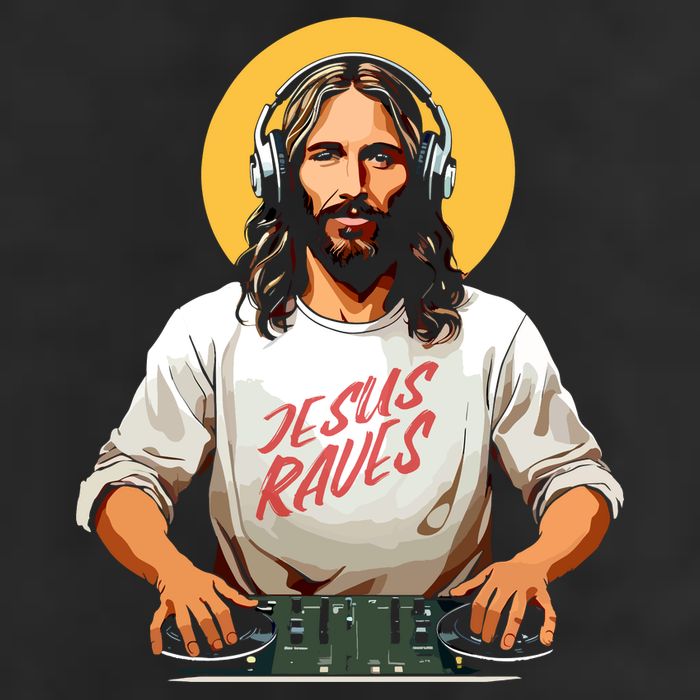 Dj Jesus Raves Garment-Dyed Heavyweight T-Shirt