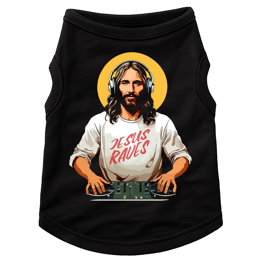 Dj Jesus Raves Doggie Tank