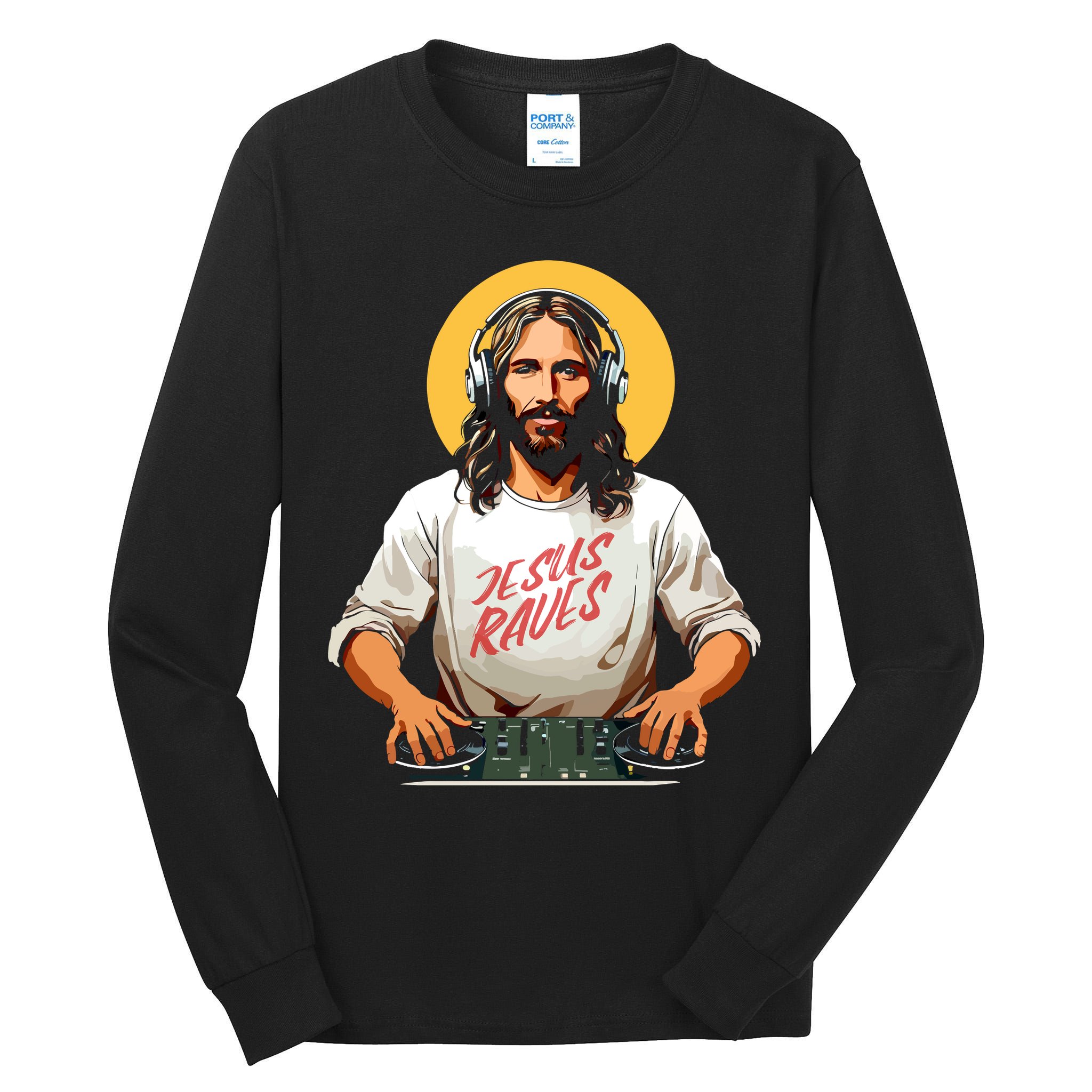 Dj Jesus Raves Tall Long Sleeve T-Shirt