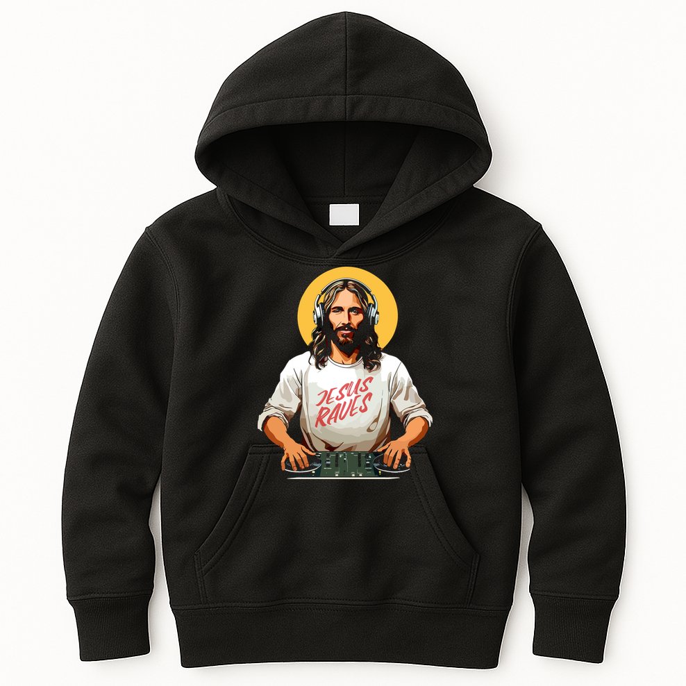 Dj Jesus Raves Kids Hoodie