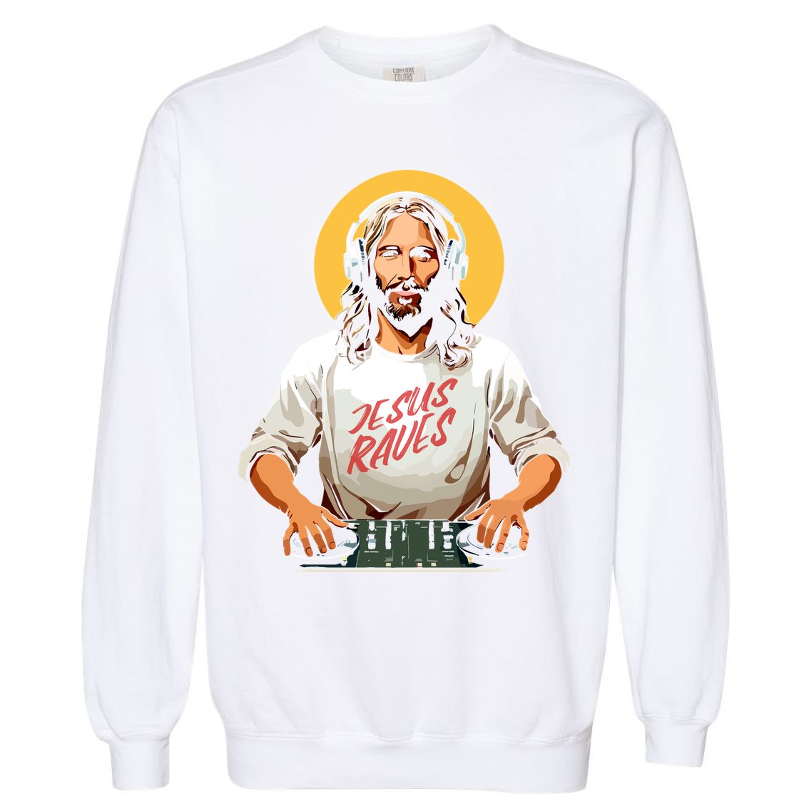 Dj Jesus Raves Garment-Dyed Sweatshirt