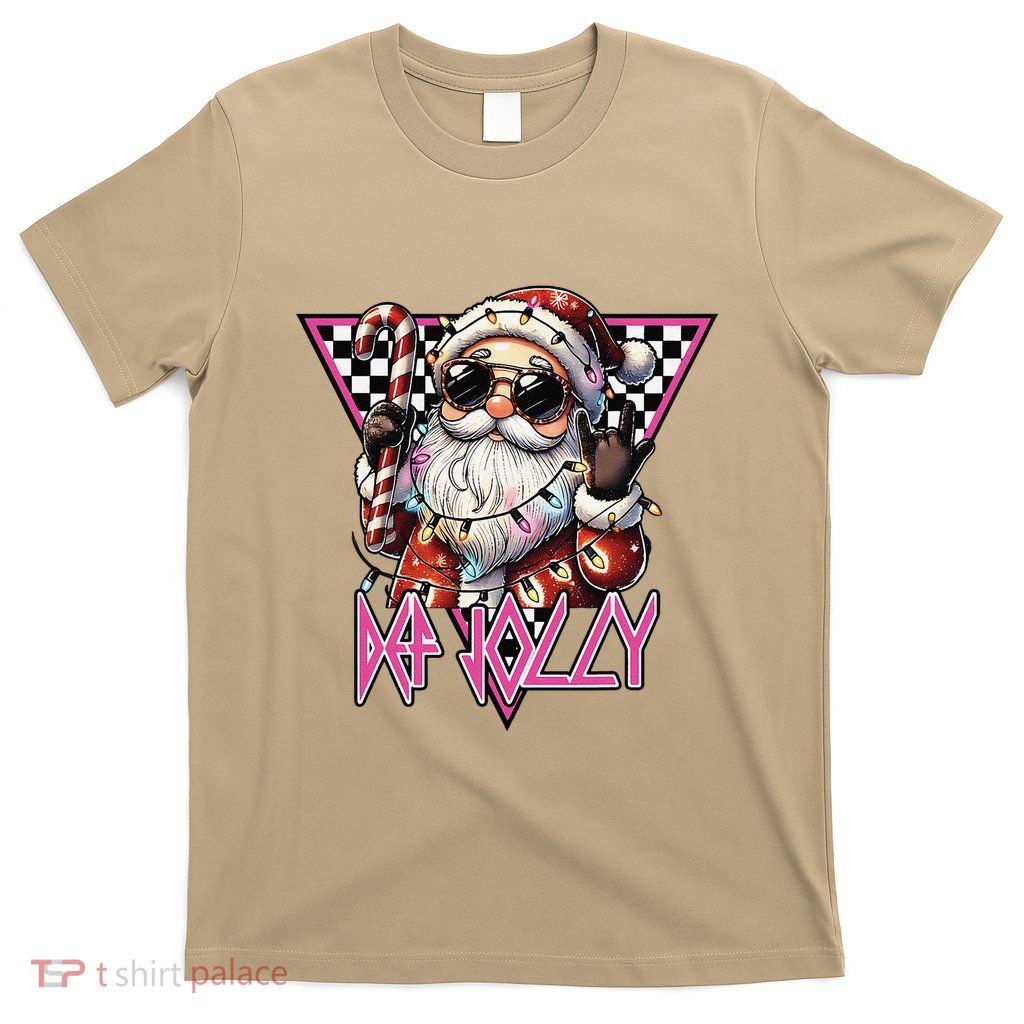Def Jolly Santa Claus Merry Christmas Xmas Pajamas Holiday T-Shirt