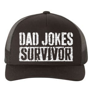 Dad Jokes Survivor Fathers Day Yupoong Adult 5-Panel Trucker Hat