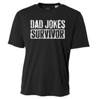 Dad Jokes Survivor Fathers Day Cooling Performance Crew T-Shirt