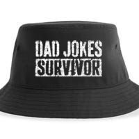 Dad Jokes Survivor Fathers Day Sustainable Bucket Hat