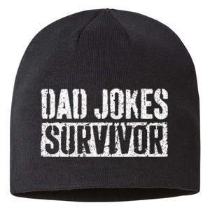 Dad Jokes Survivor Fathers Day Sustainable Beanie