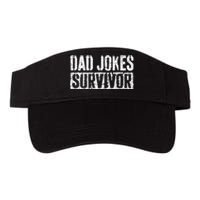 Dad Jokes Survivor Fathers Day Valucap Bio-Washed Visor