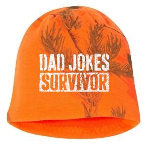 Dad Jokes Survivor Fathers Day Kati - Camo Knit Beanie