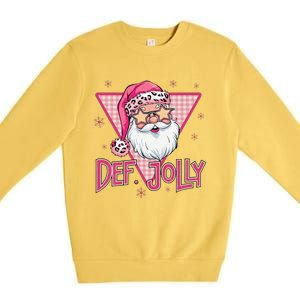 Def Jolly Santa Claus Merry Christmas Xmas Pajamas Holiday Premium Crewneck Sweatshirt