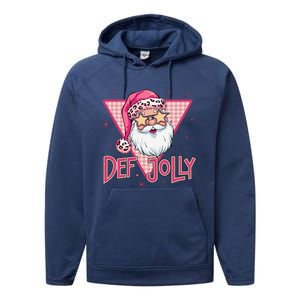 Def Jolly Santa Claus Merry Christmas Xmas Pajamas Holiday Performance Fleece Hoodie