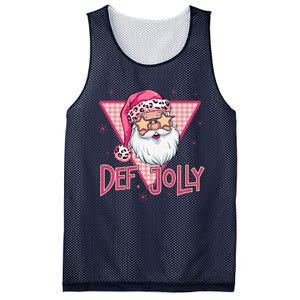 Def Jolly Santa Claus Merry Christmas Xmas Pajamas Holiday Mesh Reversible Basketball Jersey Tank