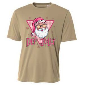 Def Jolly Santa Claus Merry Christmas Xmas Pajamas Holiday Cooling Performance Crew T-Shirt