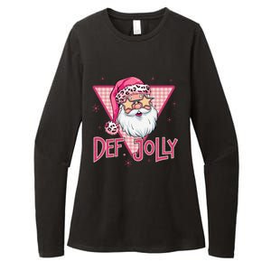 Def Jolly Santa Claus Merry Christmas Xmas Pajamas Holiday Womens CVC Long Sleeve Shirt