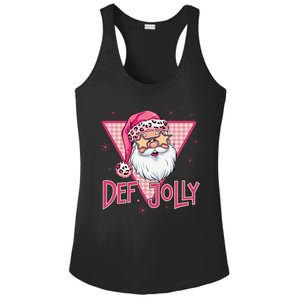 Def Jolly Santa Claus Merry Christmas Xmas Pajamas Holiday Ladies PosiCharge Competitor Racerback Tank