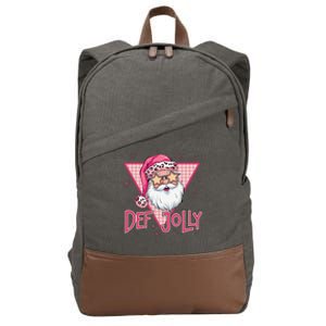 Def Jolly Santa Claus Merry Christmas Xmas Pajamas Holiday Cotton Canvas Backpack