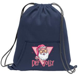 Def Jolly Santa Claus Merry Christmas Xmas Pajamas Holiday Sweatshirt Cinch Pack Bag