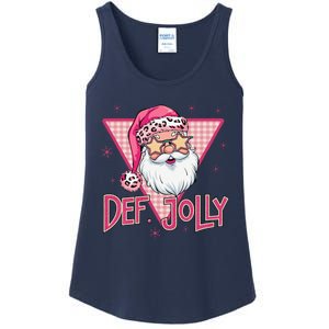 Def Jolly Santa Claus Merry Christmas Xmas Pajamas Holiday Ladies Essential Tank