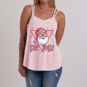 Def Jolly Santa Claus Merry Christmas Xmas Pajamas Holiday Women's Strappy Tank