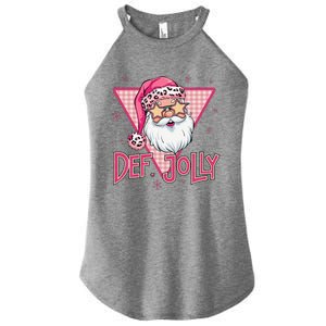 Def Jolly Santa Claus Merry Christmas Xmas Pajamas Holiday Women's Perfect Tri Rocker Tank