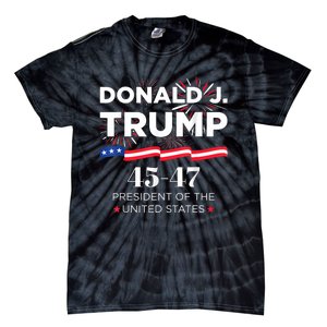 Donald J. Trump 45 47 President Inauguration Day 2025 Tie-Dye T-Shirt