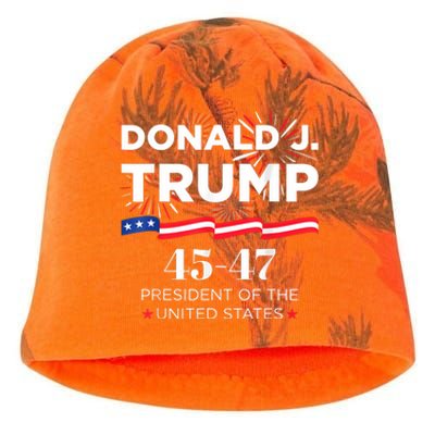 Donald J. Trump 45 47 President Inauguration Day 2025 Kati - Camo Knit Beanie