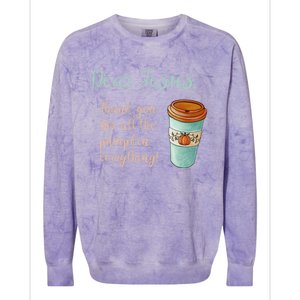 Dear Jesus Thank You For Pumpkin Spice Everything Christian Gift Colorblast Crewneck Sweatshirt