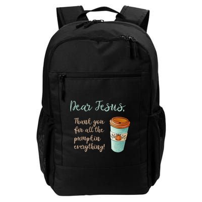 Dear Jesus Thank You For Pumpkin Spice Everything Christian Gift Backpack